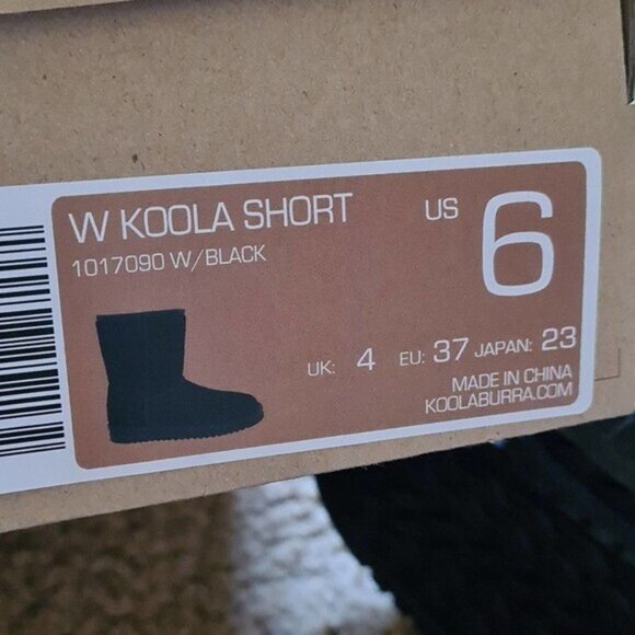 UGG Koola Short Black Ankle Boots Size 6 New - Picture 7 of 11